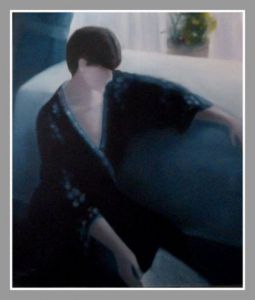Voir le détail de cette oeuvre: Jeune fille au kimono bleu